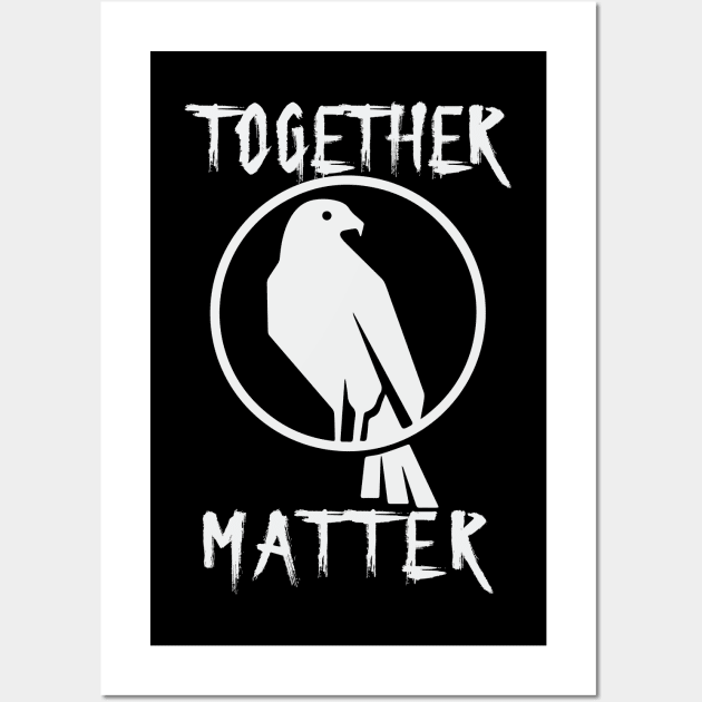 Together Matter Black Crow with Red Eye Wall Art by ActivLife